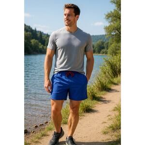 Marmot Mens Hiking Shorts XXL Trail Blue 5” Nylon Juniper Springs Gorpcore NWT